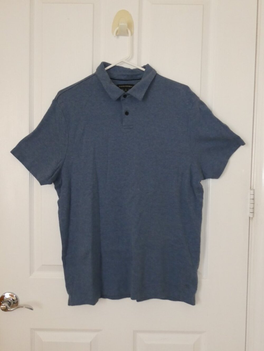 Banana Republic Men's Blue Heather Polo Size XL